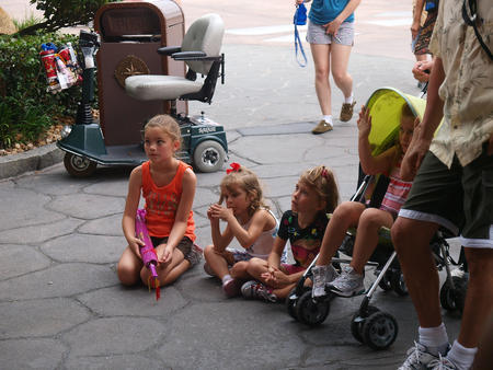 Kids watching the show