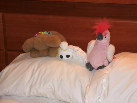 Natalia, Rosa, and a Disney bunny