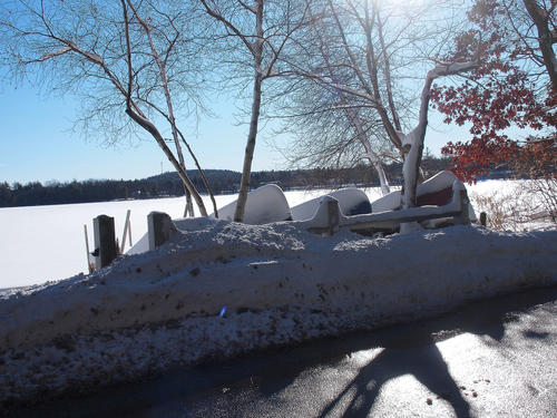 Canoes dreaming of spring