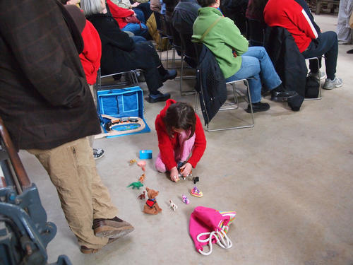 Playing with her toys