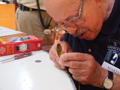 Inspecting my grandfather's watch