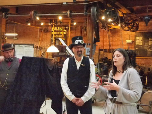 Dr. Grymm, Bruce Rosenbaum, and the museum director