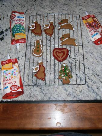 Gingerbread cookies decorated by Gwen