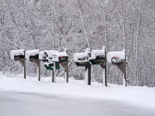Winter mailboxes