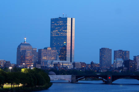 Boston at dusk
