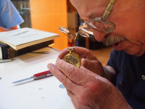 Inspecting my grandfather's watch