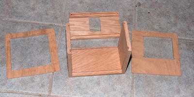 Front, back, and top panels.