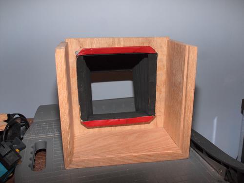 Back of the front panel with bellows