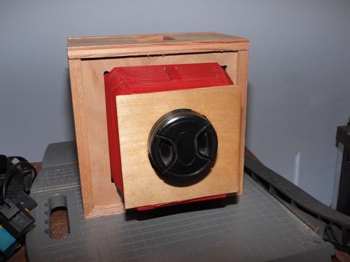 Front view with E-3 and bellows installed