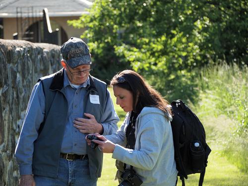 Kathryn helping a customer