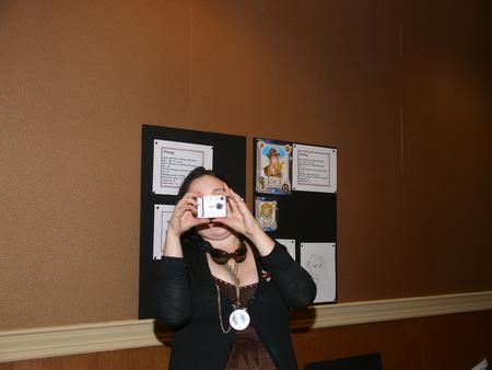 The steampunk photographer is photographed