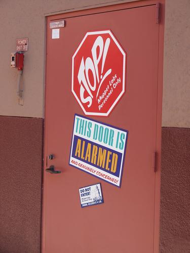 This door is alarmed