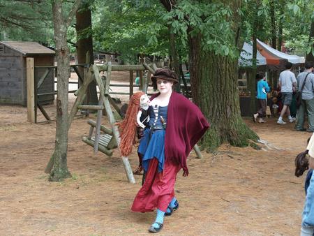 Patron with Geeky and Cheeky puppet