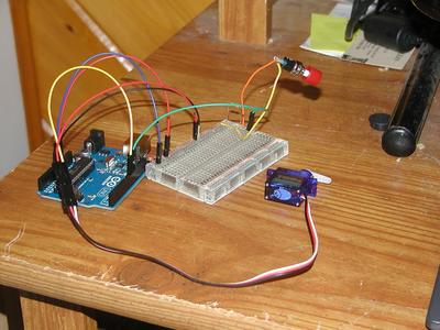 Arduino servo shutter release, May 6, 2012