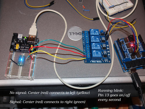 Setup for 4 element relay module