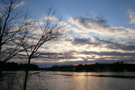Ayer clouds at sunset