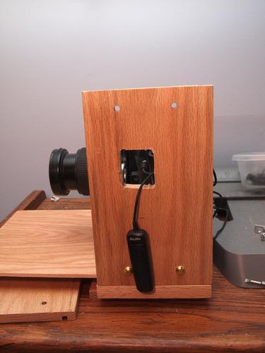 Hole for wired shutter release