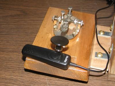 Telegraph key shutter release