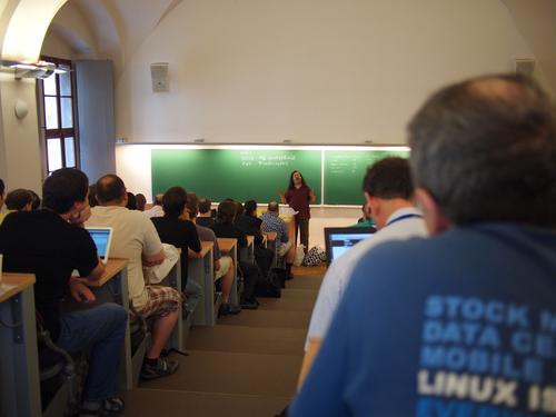 Richard Stallman at the 2012 Gnu Cauldron in Prague