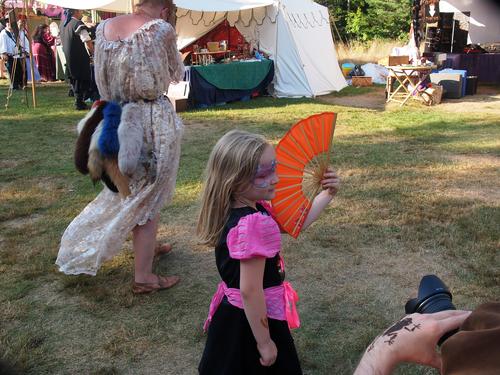 Pretty girl with fan