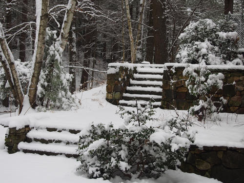 Snowy stairs