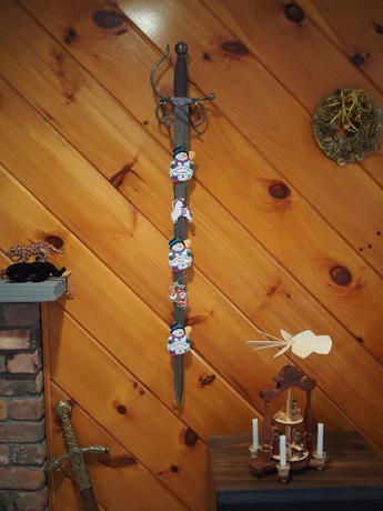 Decorated Christmas sword