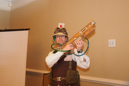 A steampunk and his gun