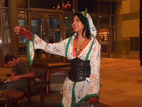 Oriental costume with horns