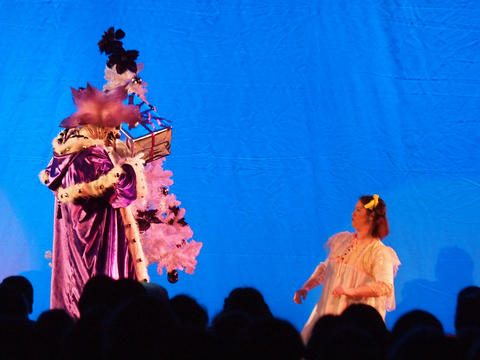 Scary clown as Santa's helper #2