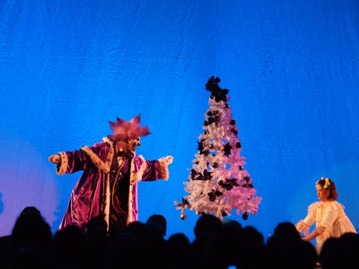 Scary clown as Santa's helper #3