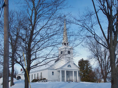 Harvard Unitarian church in winter #2
