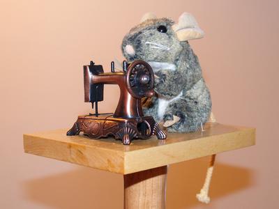 Lady Arabella with her sewing machine #2