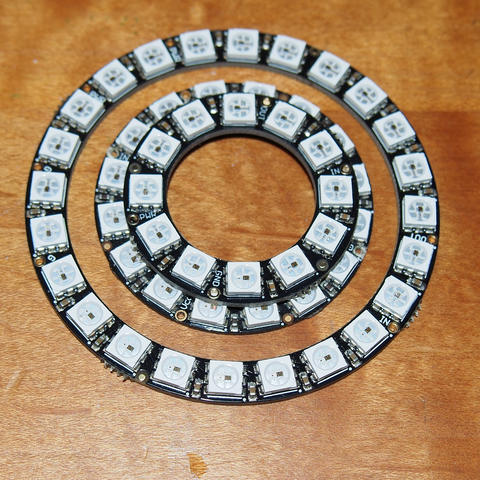 Adafruit 24, 16, and 12 led neopixel rings