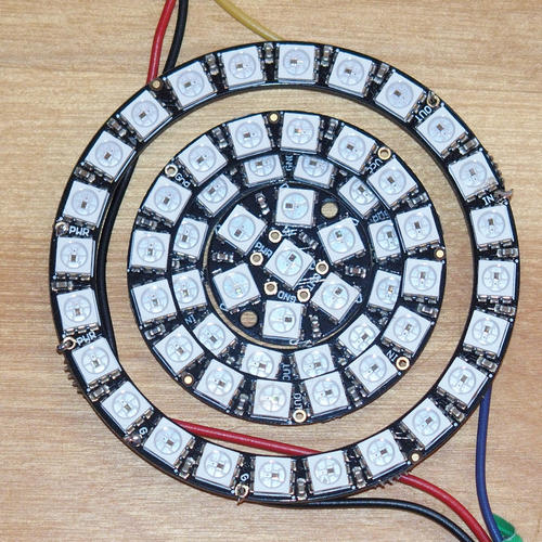 Adafruit 24, 16, 12, and 7 led neopixel rings