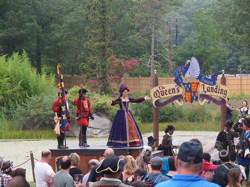 The queen's entrance