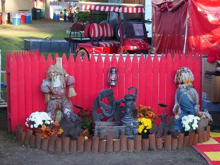 Pumpkin scarecrows