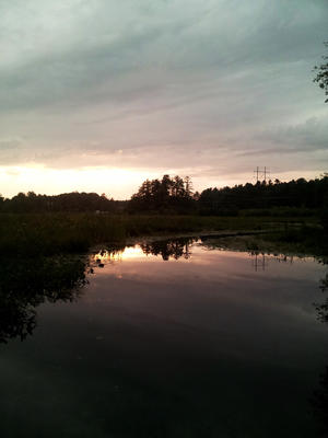 Sunset clouds at Spectacle Pond #3