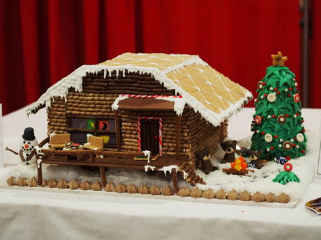 Gingerbread house in the woods