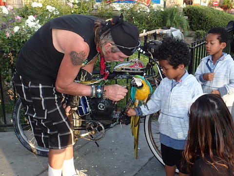 Macaw outside of Disneyland #2