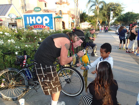 Macaw outside of Disneyland #3