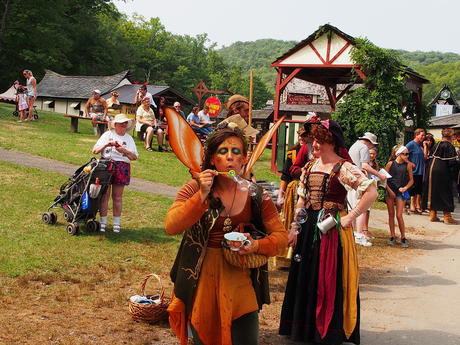 Fairies blowing bubbles