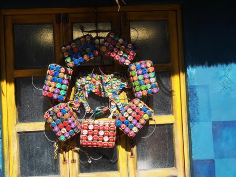 Bottle cap sculpture