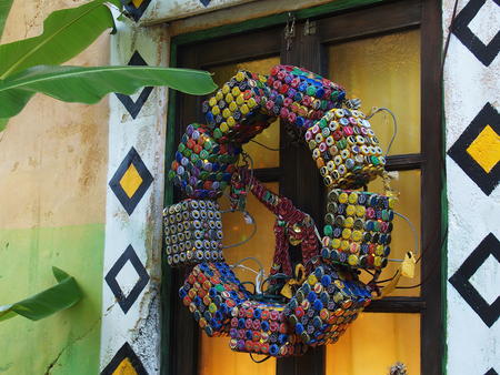 Bottle cap scuplture