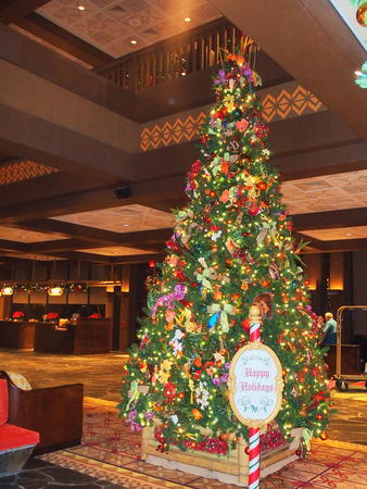 Christmas tree at the Polynesian resort