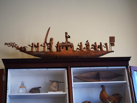 Carved boat