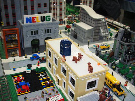 Lego railroad with tardis