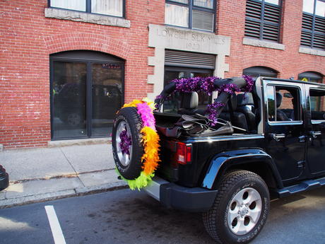 Decorated pickup truck