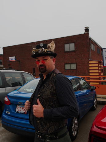 Steampunk with bird wing hat