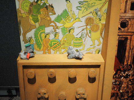 The squirrels at the Museum of Science chocolate exhibit