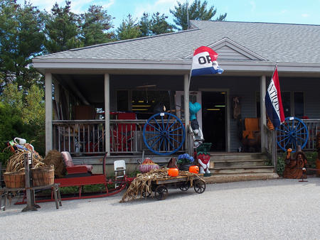 Antique store fall display